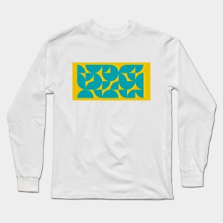 Mid Century Modern Geometric Design Long Sleeve T-Shirt